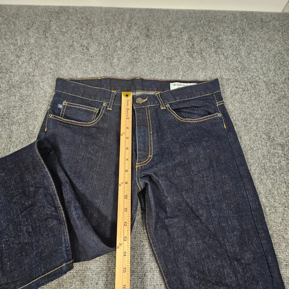 Mizzen+Main Mens Dark Wash Straight Leg Jeans Size 34 Made‎ in America